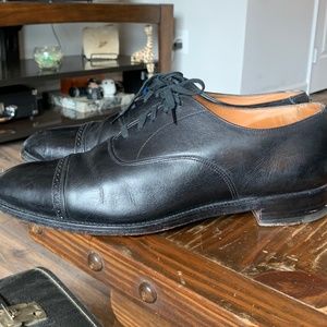 Used Brooks Brothers X Peal & Co Black Oxford, Size: 10, Made in England